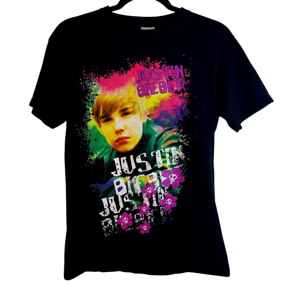 Justin Bieber My World‎ Tour Original Concert Tshirt 2010, Small Y2K